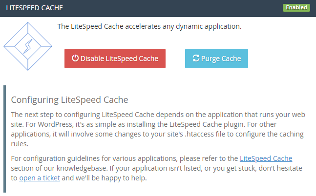 How to enable LiteSpeed Cache in cPanel