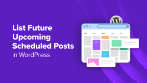 Read more about the article How to List Future Upcoming Scheduled Posts in WordPress