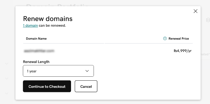 Choose renewal length