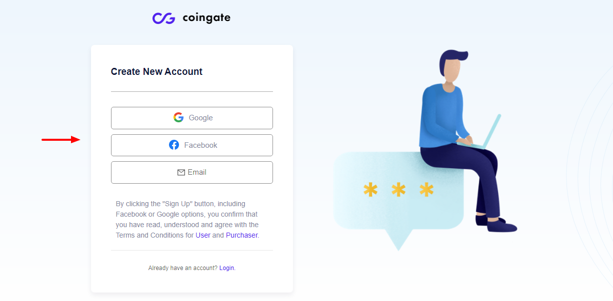 CoinGate Sign Up