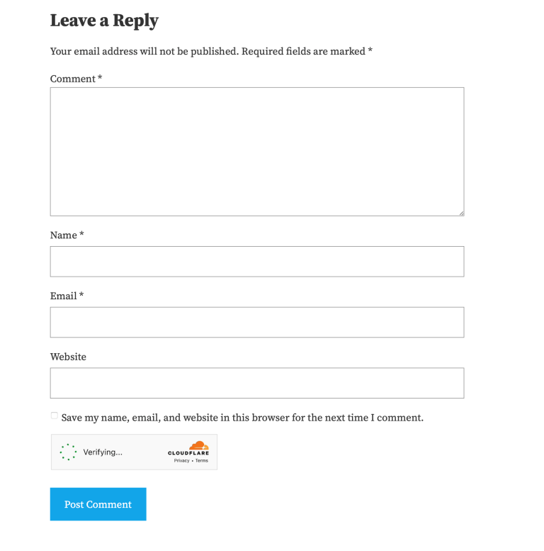 How to Add Cloudflare Turnstile to WordPress Comments