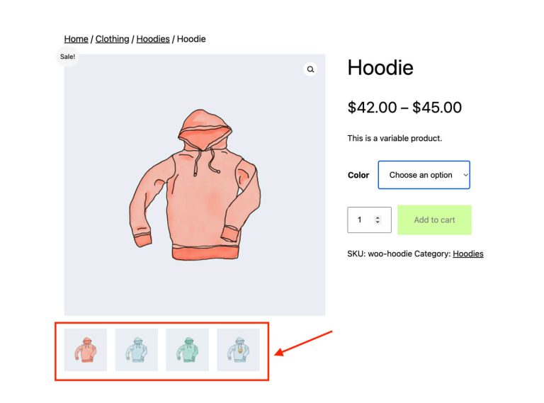 How to Remove the WooCommerce Product Gallery Thumbnails