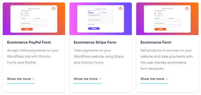 Gravity Forms' order form templates