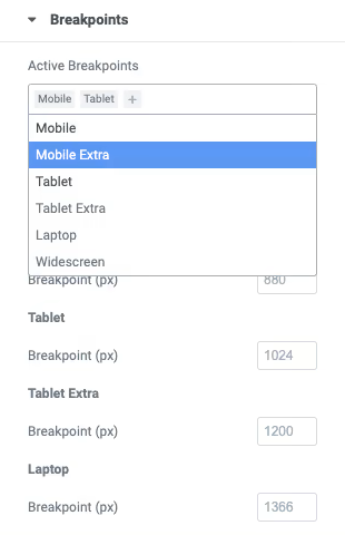 Elementor Breakpoints