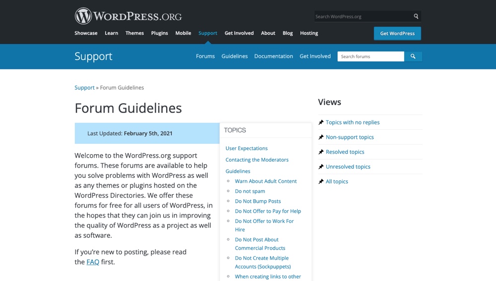 WordPress Community Guidelines