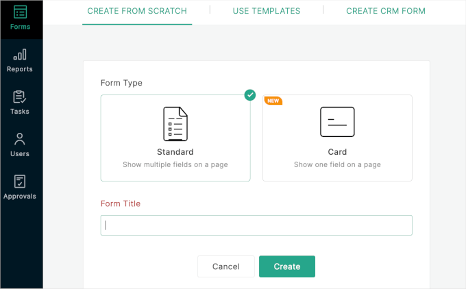 Three ways to create Zoho Forms