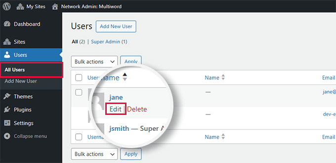 Edit the user you just added