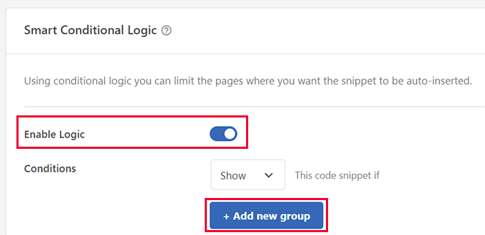 Custom Code conditional logic