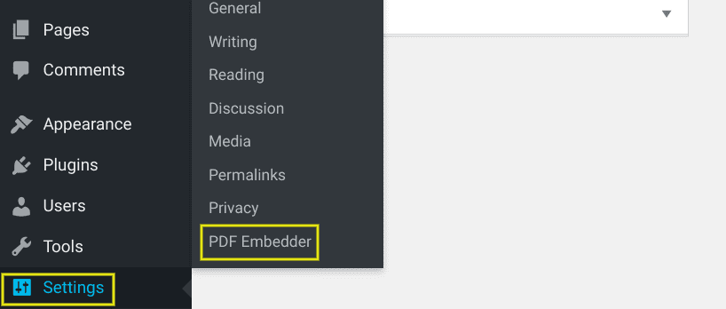 How to insert a PDF in a WordPress page.