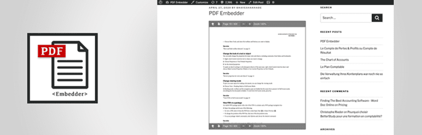 How to embed a PDF in WordPress.