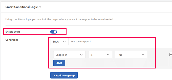 Using conditional logic