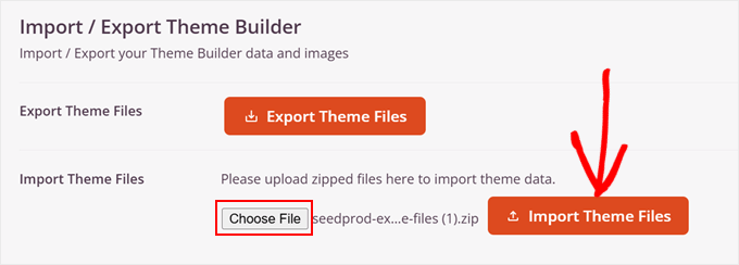 Importing a SeedProd theme file