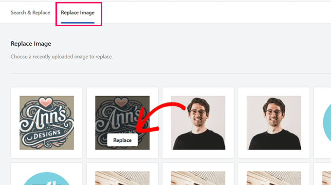 Replace image in media library