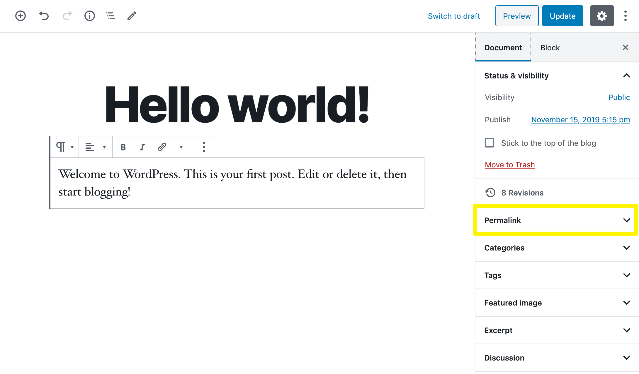 WordPress get page slug.