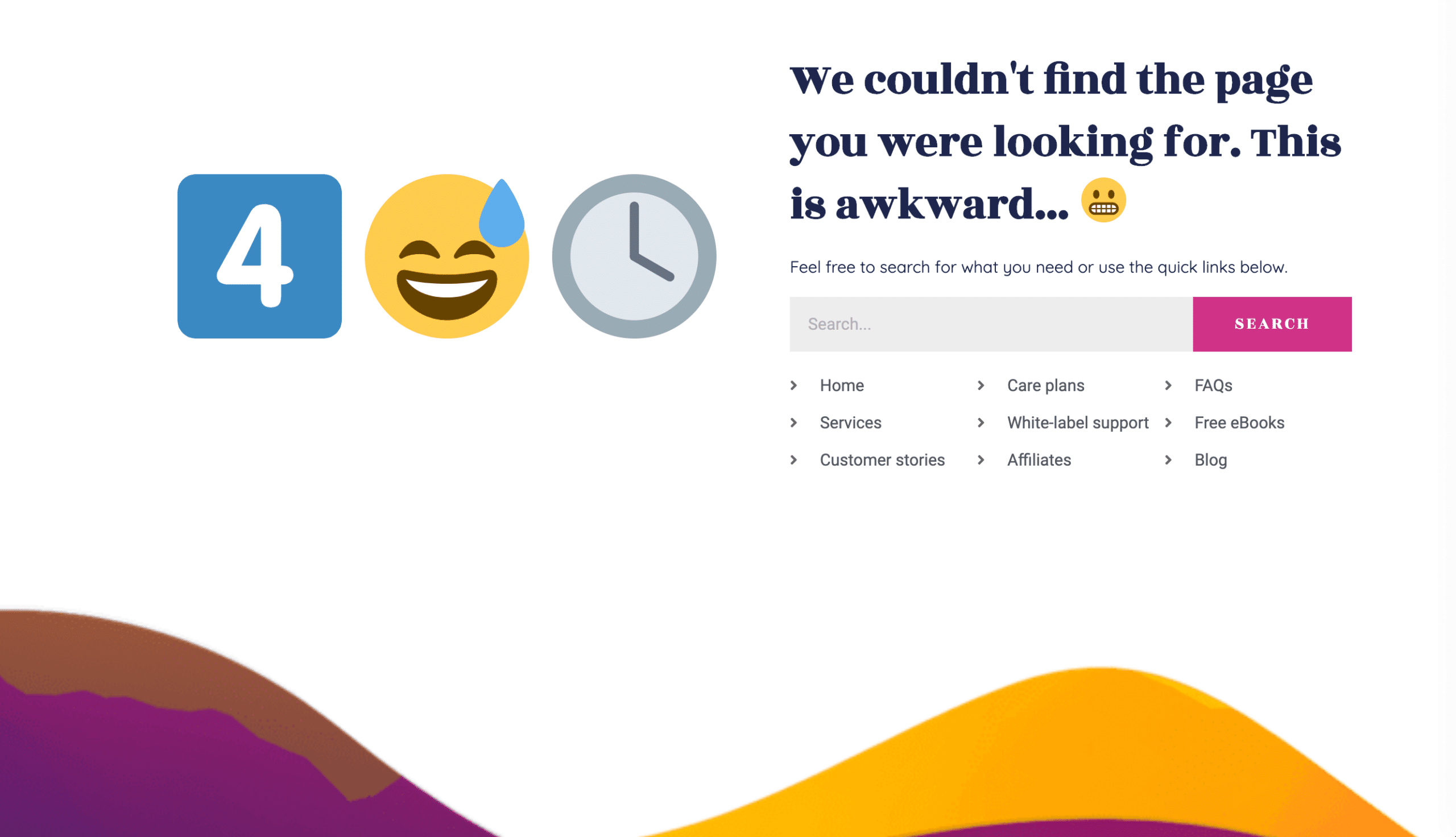 WP Buffs 404 page.