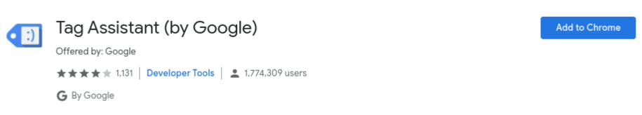 The Google Tag Assistant Chrome extension tool.
