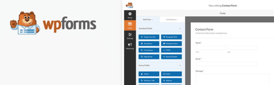 The WP Forms WordPress plugin.