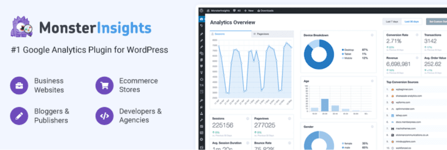 The MonsterInsights WordPress plugin.