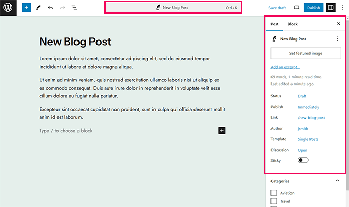 Block editor in WordPress 6.6