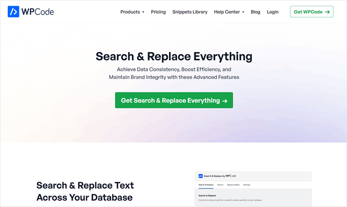 Search & Replace Everything by WPCode