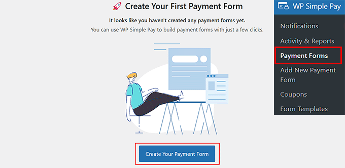 Click Create your Payment form button