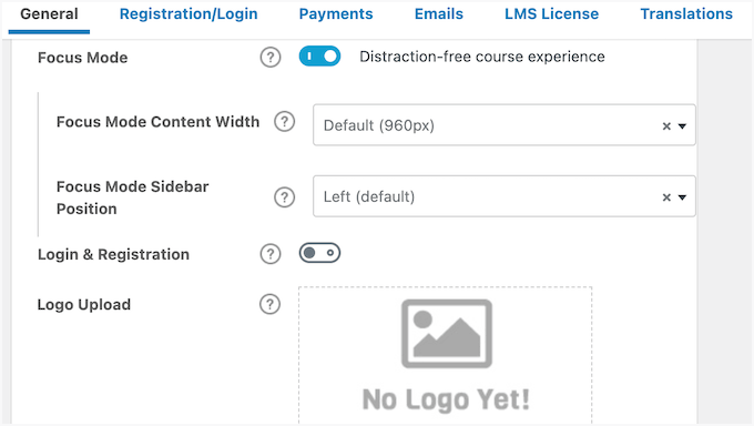 LearnDash focus mode