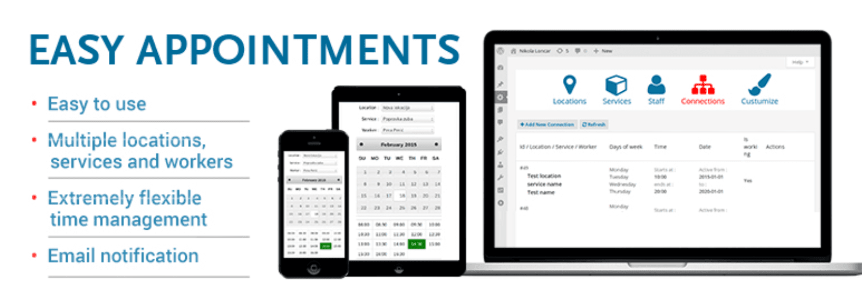 The Easy Appointments plugin.