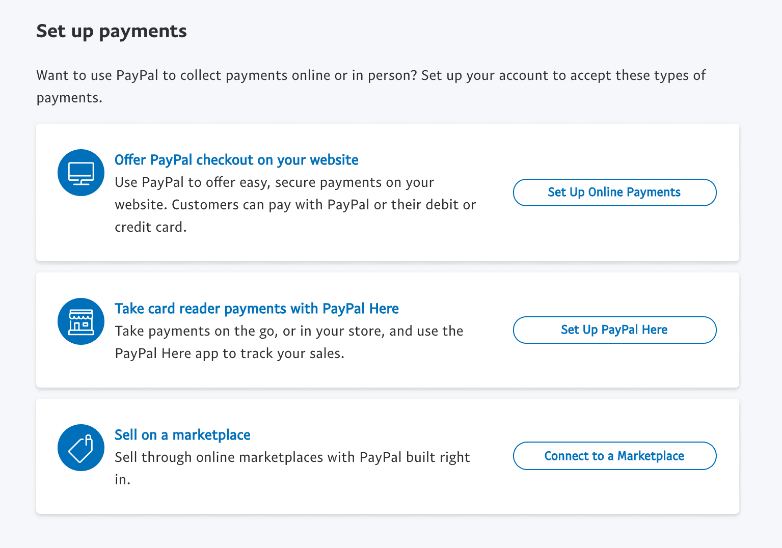 Set up PayPal payments