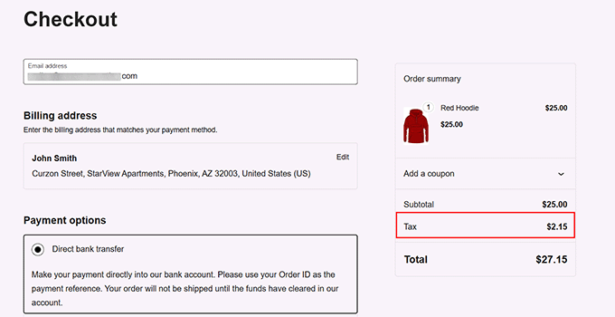 Collect taxes in WooCommerce