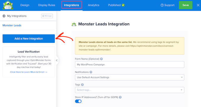 Integrating OptinMonster with your email marketing provider