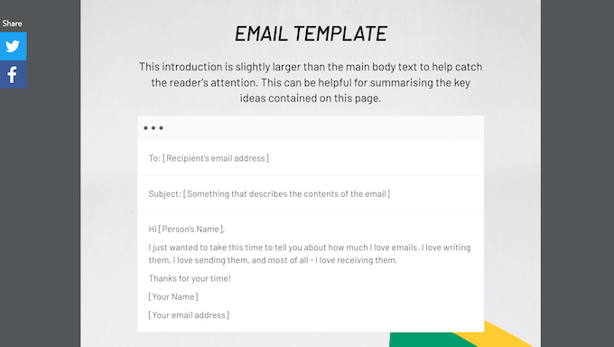 A collection of email templates