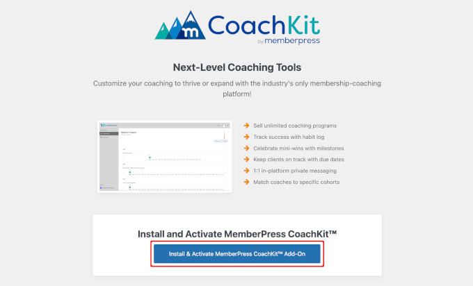 Installing CoachKit addon