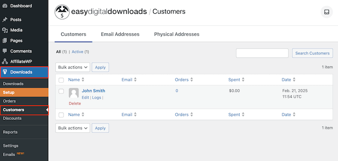 Monitoring leads in the WordPress dashboard 