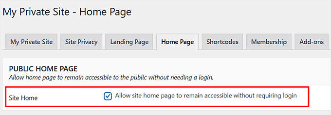 Allow home page to be accessible for everyone Allow home page to be accessible for everyone