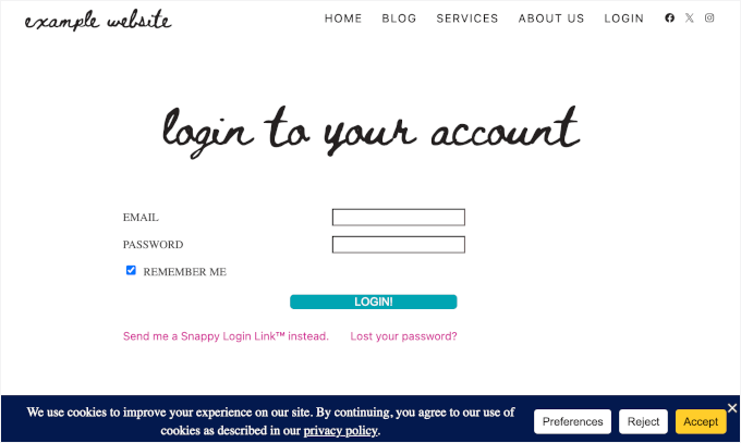 New cookie banner with privacy policy linked New cookie banner with privacy policy linked