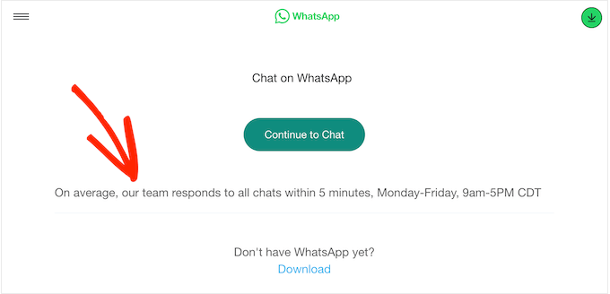 An example of a WhatsApp chat box, created using a WordPress plugin An example of a WhatsApp chat box, created using a WordPress plugin