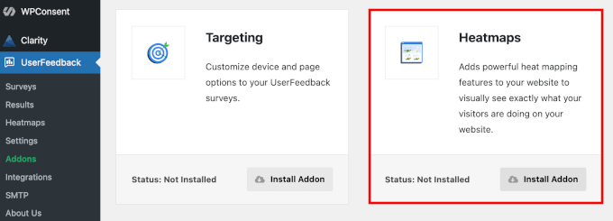 Installing UserFeedback's Heatmaps addon Installing UserFeedback's Heatmaps addon