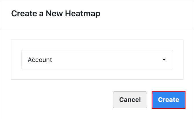 Create a New Heatmap popup with dropdown Create a New Heatmap popup with dropdown