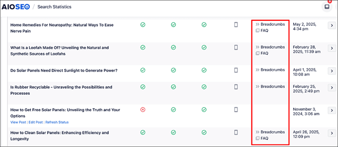 Rich results tracking Rich results tracking
