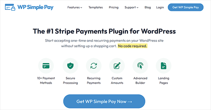 WP Simple Pay website WP Simple Pay website