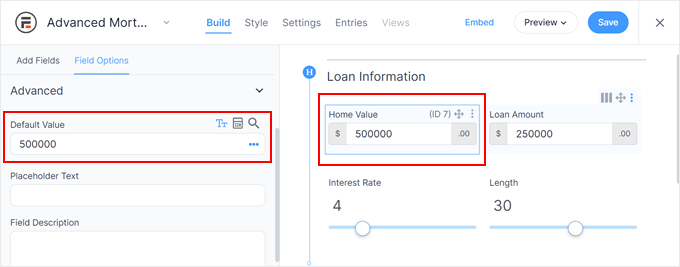 Editing the default value of a form field in Formidable Forms Editing the default value of a form field in Formidable Forms