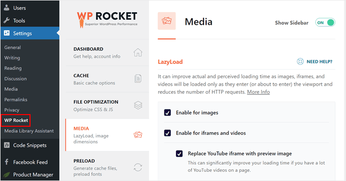 Enabling lazy loading in WP Rocket Enabling lazy loading in WP Rocket
