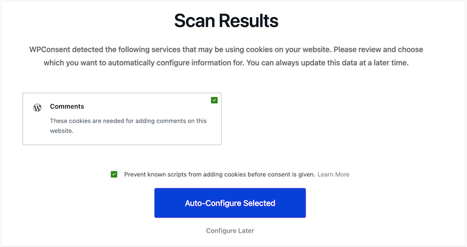 Scanning your WordPress website for cookies Scanning your WordPress website for cookies