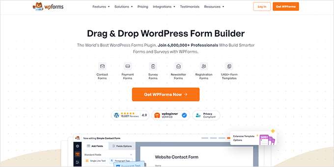WPForms website WPForms website
