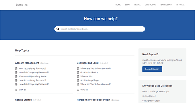 Heroic Knowledge Base preview Heroic Knowledge Base preview