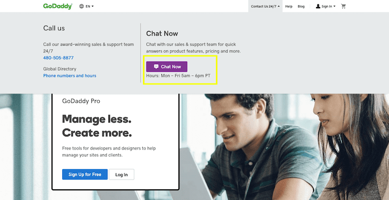 GoDaddy Pro Contact