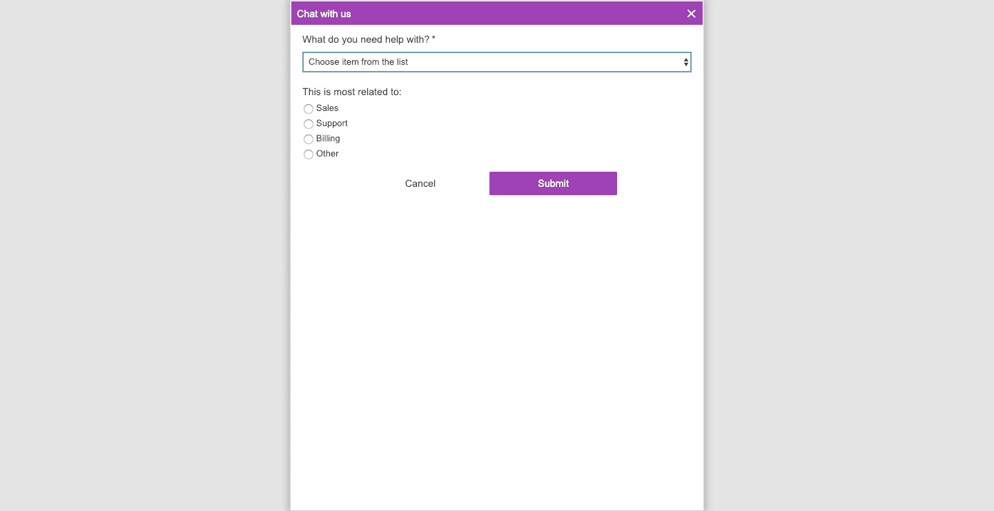 GoDaddy Chat Options
