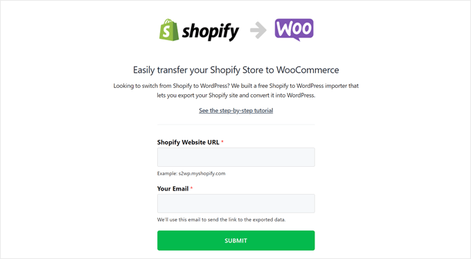 The Shopify to WooCommerce importer tool The Shopify to WooCommerce importer tool