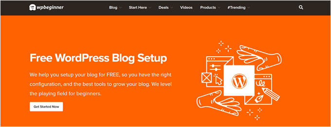 WPBeginner's Free WordPress Blog Setup service WPBeginner's Free WordPress Blog Setup service