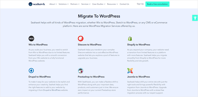 Seahawk Media's WordPress migration services Seahawk Media's WordPress migration services
